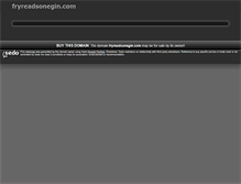 Tablet Screenshot of fryreadsonegin.com